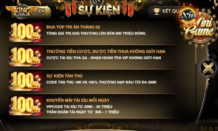 Đại lý Kingfun 4 Chương trình khuyến mãi của đại lý Kingfun được update liên tục